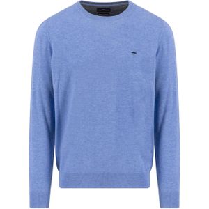 FYNCH-HATTON - Trui - Crystal Blue - Ronde Hals - Lange Mouwen