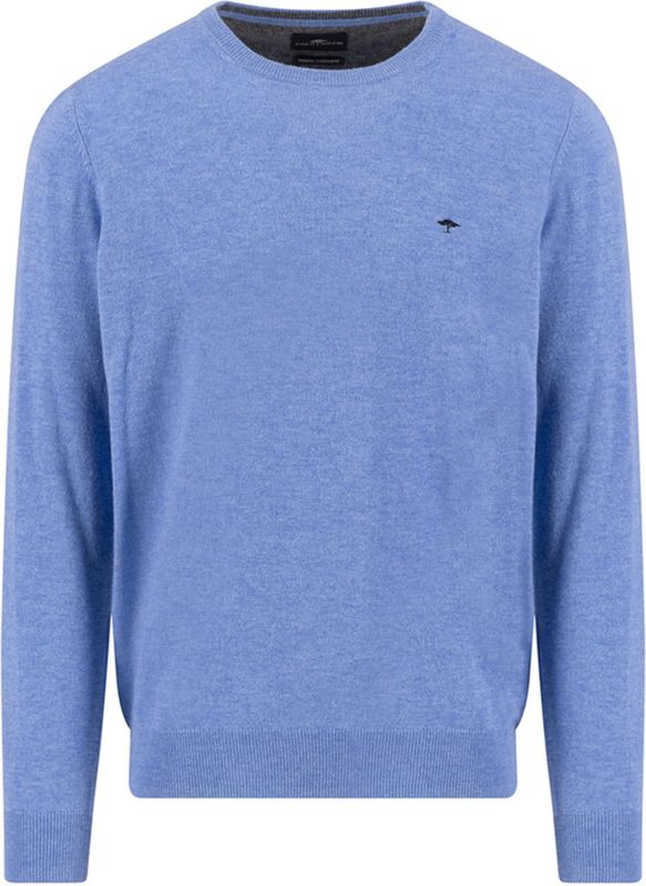 FYNCH-HATTON - Trui - Crystal Blue - Ronde Hals - Lange Mouwen