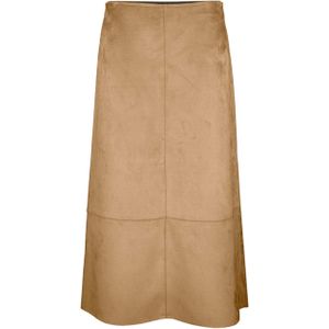 Bianca Dames rok beige (Maat: 38) - Effen