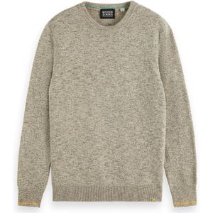 Scotch & Soda Trui bruin (Maat: L) - Mélange - Halslijn: Ronde hals,