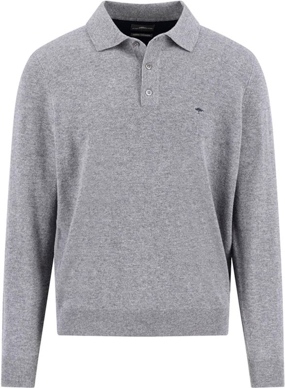 Fynch Hatton - 1514804 - Poloshirt - Effen Kleur - Lange Mouw - Wolmix