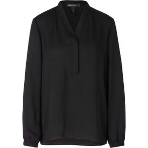 Marc Cain Essentials Blouse zwart (Maat: 42) - Effen - Halslijn: V-hals,