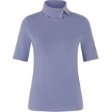 Marc Cain - Nauwsluitend T-shirt - Katoenmix - Col met Split - 1/2-mouw