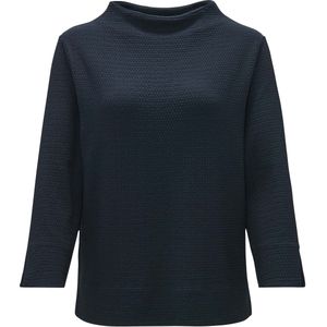 OPUS Longsleeve blauw (Maat: 38) - Effen - Halslijn: Opstaande kraag,