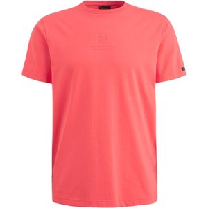 PME Legend T-shirt oranje (Maat: L) - Effen - Halslijn: Ronde hals,