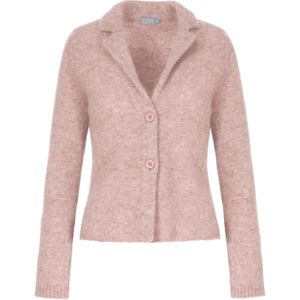 No man's land Dames vest roze (Maat: XS) - Effen - Halslijn: Revers,