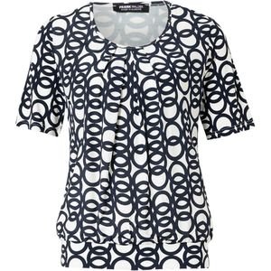 Frank Walder Blouse blauw (Maat: 52) - Halslijn: Ronde hals,