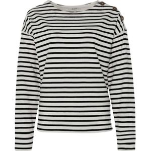 Garcia Sweater zwart (Maat: M) - Streep - Halslijn: Ronde hals,