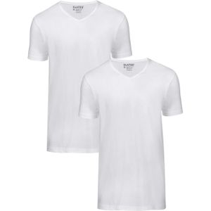 Slater T-shirt wit (Maat: L) - Effen - Halslijn: V-hals,