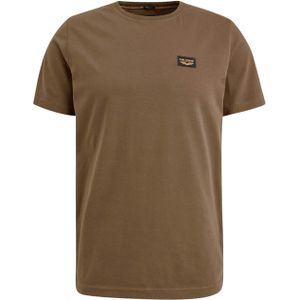 PME Legend T-shirt bruin (Maat: L) - Effen - Halslijn: Ronde hals,