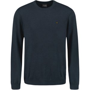 No Excess Mannen Timeless Basics Two-Tone Sweater Donkerblauw