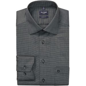 Olymp - Overhemd - Grijs - Geprint - Katoen