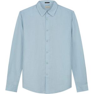 Dstrezzed Overhemd lange mouw blauw (Maat: M) - Effen
