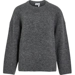 Rouge Edit Dames trui grijs (Maat: M) - Mélange - Halslijn: Ronde hals,