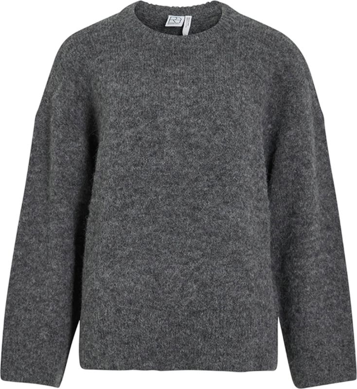 Rouge Edit Dames trui grijs (Maat: M) - Mélange - Halslijn: Ronde hals,