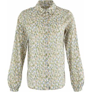 Anna Blouse beige (Maat: L) - Halslijn: Kraag,
