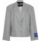 Alix the Label - Coated Herringbone Blazer - Grijs - Blazer