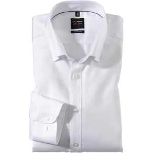 Olymp Level 5 Overhemd lange mouw wit (Maat: 44) - Effen
