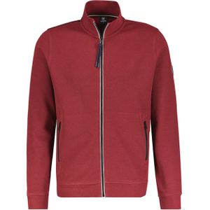 Lerros Vest rood (Maat: 2XL) - Effen - Halslijn: Opstaande kraag,