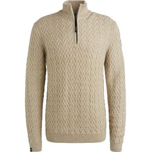 Vanguard - Trui - Beige - Kabelpatroon - Polokraag