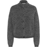 Gestuz - Cardigan - Grijs - Houtskool Melange - Met Lurex Accenten