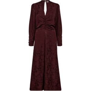 Co'Couture Dames jurk paars (Maat: XS) - Effen - Halslijn: V-hals,