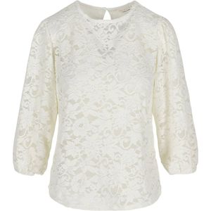 LolaLiza Top ecru (Maat: M) - Kant - Halslijn: Ronde hals,