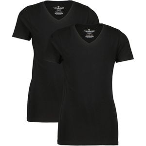 Vingino T-shirt zwart (Maat: 116) - Effen - Halslijn: V-hals,