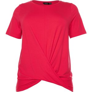 Yesta T-shirt rood (Maat: 46) - Effen - Halslijn: Ronde hals,