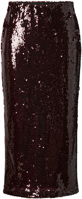 Y.a.s - Yasroyalina - Maxi Rok - Bruin - Paillettenafwerking