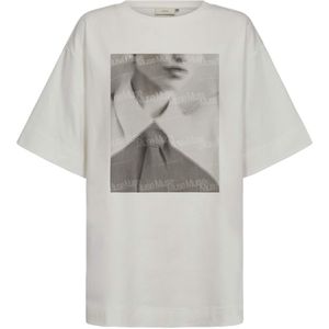 Cph Muse T-shirt ecru (Maat: L-XL) - Fotoprint - Halslijn: Ronde hals,