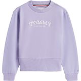 Tommy Hilfiger Meisje HIGH RIB HEM CREW NECK KG0KG08989 Pullover Sweatshirt, BLAUW (Maagdenpalm Dusk), 3 jaar, Blauw (Maagdenpalm Schemering), 3 jaar