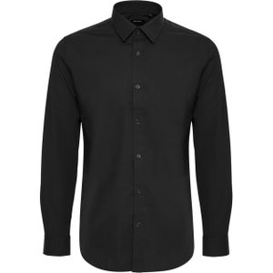 Matinique Overhemd lange mouw zwart (Maat: L) - Effen