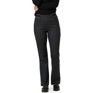 Relaxed by Toni Alice New Flared dames broek blauw (Maat: 38) - Streep