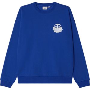 Obey Trui blauw (Maat: S) - Fotoprint - Halslijn: Ronde hals,