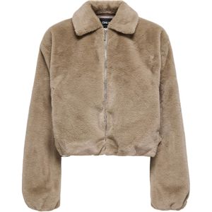 Only - Onldana Life Faux Fur Jacket - Silver Mink - Dames Jas