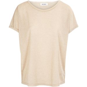 Mos Mosh T-shirt beige (Maat: ES) - Glitter - Halslijn: Ronde hals,