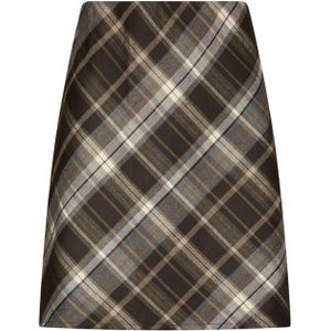 Neo Noir - Lunna Check Skirt - Bruin - Spijkerrok