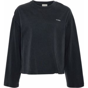 Closed Longsleeve zwart (Maat: S) - Effen - Halslijn: Ronde hals,
