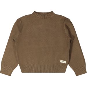 Baje Studio Jongens trui bruin (Maat: 116) - Effen - Halslijn: Opstaande kraag,