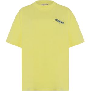 Stieglitz Dames t-shirt geel (Maat: S) - Tekst - Halslijn: Ronde hals,