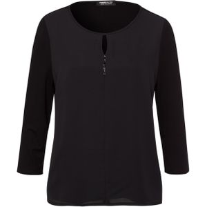 Frank Walder - Longsleeve - Zwart - Effen - Ronde Halslijn