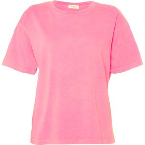 American Vintage T-shirt roze (Maat: L) - Effen - Halslijn: Ronde hals,