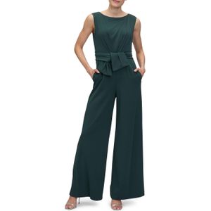 Vera Mont - Jumpsuit - Met Knoopdetail - Materiaalmix met Stretch - Brede Pijpen