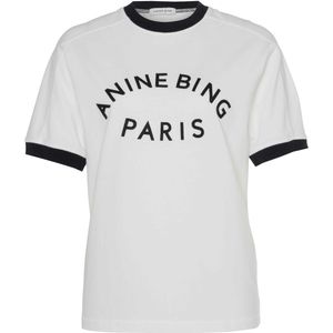 Anine Bing Dames t-shirt ecru (Maat: M)