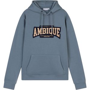 Ambique Jongens hoodie blauw (Maat: 176) - Tekst - Halslijn: Capuchon,