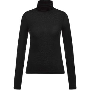Drykorn Dames coltrui zwart (Maat: XL) - Effen - Halslijn: Col,