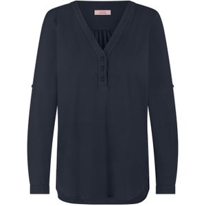 Studio Anneloes Dames blouse blauw (Maat: XXS) - Effen - Halslijn: V-hals,