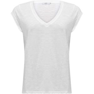 CC Heart T-shirt wit (Maat: S) - Effen - Halslijn: V-hals,