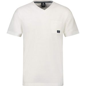 Lerros T-shirt ecru (Maat: 2XL) - Effen - Halslijn: V-hals,